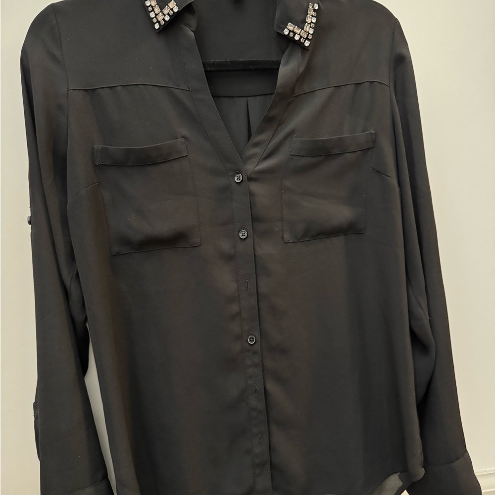 Black Studded Women's Top
